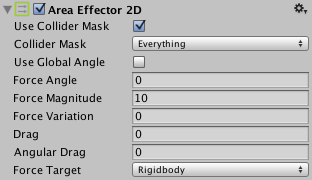2D-инспектор Area Effector