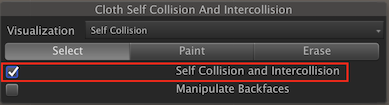 Флажок Self Collision и Intercollision
